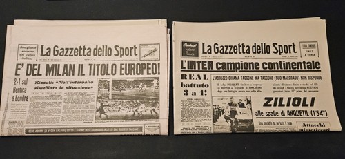 Set gazzette milan - e, inter