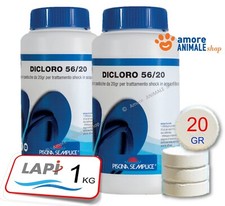LAPI DICLORO 56% → Pastiglie da 20 gr -  1 kg  - Cloro per Piscina Bestway Intex