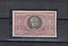 1923 Italia n. 156d Manzoni 5 Lire violetto e nero Non Dentellato MNH**