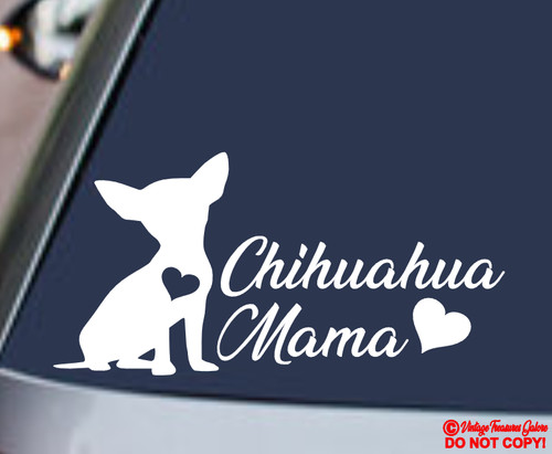 Adesivo vinile chihuahua mamma - adesivo,