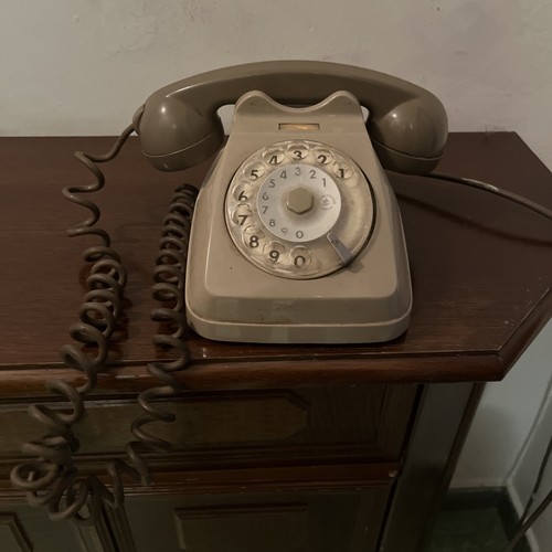 Telefono vintage disco beige - telefono,
