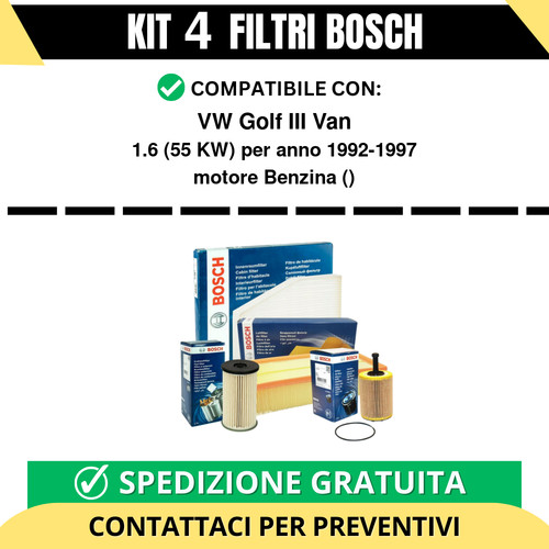 Kit bosch filtri tagliando - kit,