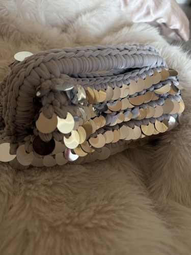 Clutch bag fatta mano grigia - bag,