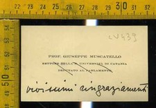 Autografo Politica Medicina Giuseppe Muscatello Catania  lv 439