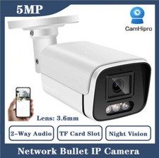 5 MP HD 2 vie slot scheda audio IR visione notturna P2P rete bullet telecamera IP 3,6 mm