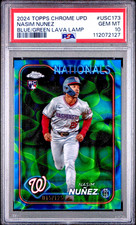 NASIM NUNEZ 2024 Topps Chrome Update Blue/Green Lava Lamp Ref RC 015/125 PSA 10