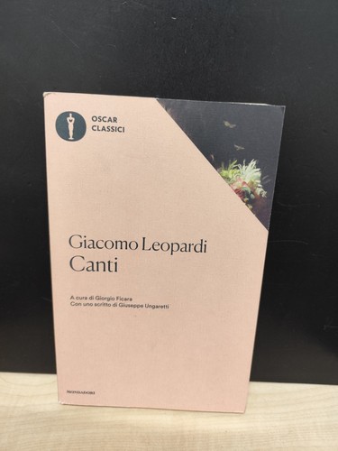 Libro canti giacomo leopardi - libro,