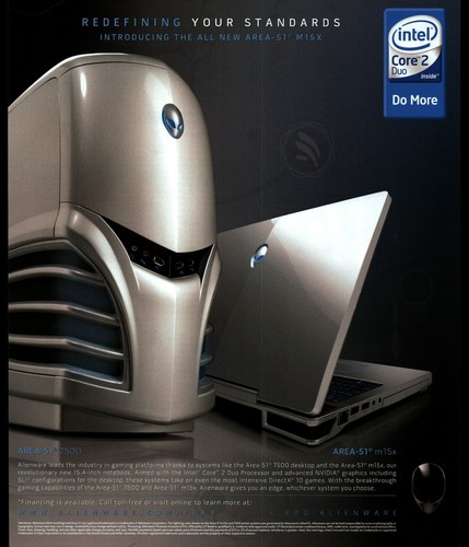 Pubblicità alienware area - pubblicità, area-51