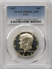 Kennedy mezzo dollaro 1967 SMS