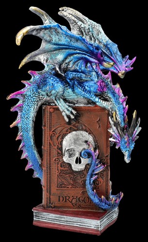 Statuetta drago libro - su, a