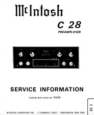 McIntosh C28 Schematic Service Manual Repair Schaltplan Schematiques