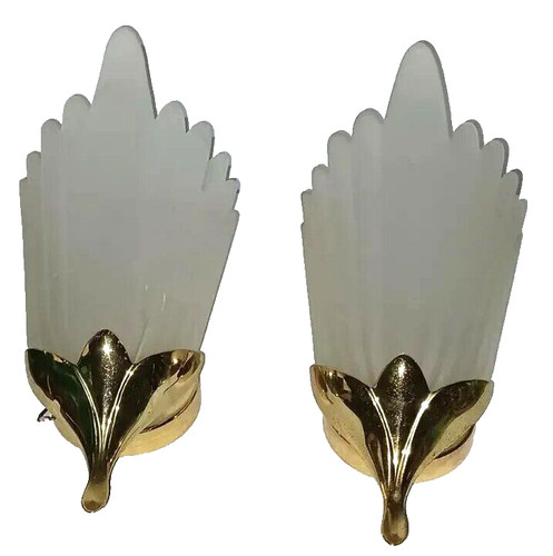 Murano fabbian pair sconces - murano,