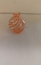 VASETTO  Collezione Vetro  di Murano trasparente con strie arancio