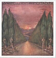 PUBBLICITA' 1918 PURICELLI PAVIMENTAZIONI STRADE CAVE CANTIERE VIALE TRAMONTO