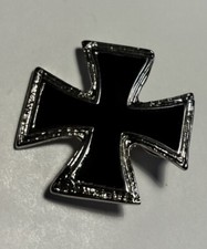 Spilla, Pin,  Croce Tedesca, In Metallo Smaltato, Con Attacco Pin