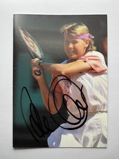 Autografo ANKE HUBER-Tennis GERMANIA-Australian Open Finale 1996-firmato a mano-AK