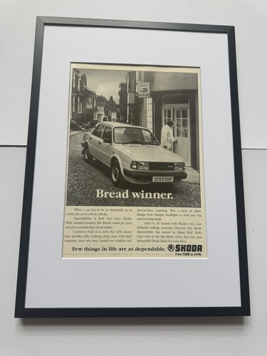 Framed original 1988 skoda - original,