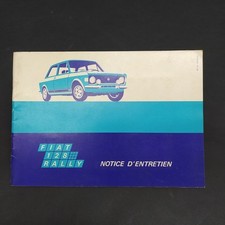 Libretto Notice d'entretien auto Fiat 128 Rally, 3° ed 1973 in francese. Buono