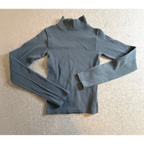 Top zara blu costine finto - blu, a