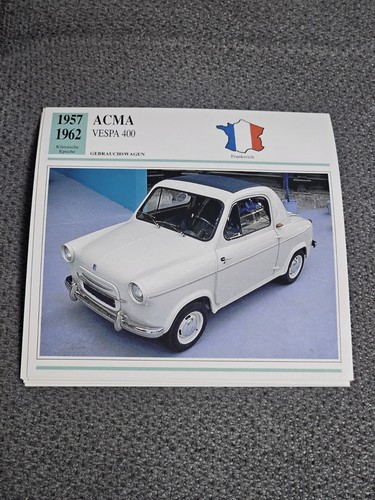 Acma vespa 400 storia - -, dati