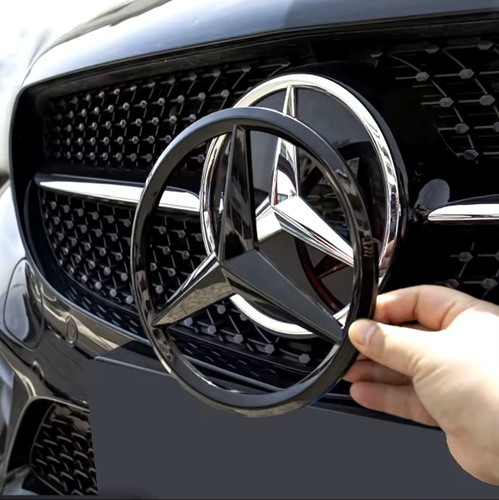 Emblème noir mercedes - emblème, à