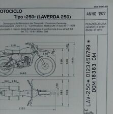 LAVERDA CHOTT 250 1977 2 tempi SCHEDA documento Originale Omologazione ASI FMI 