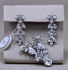 CHRISTIAN DIOR SET SPILLA E ORECCHINI MADE IN GERMANY CRISTALLO CHIUSURA A CLIP