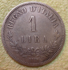 1 Lira Valore 1863 M Vittorio