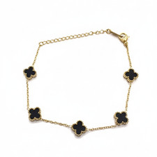 Bracciale Elegante Fiori Neri