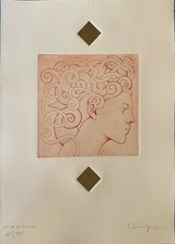 Fabio Carmignani incisione calcografica Figura Cosmica 35x25 firmata numerata BB