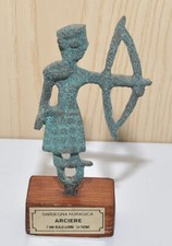 Piccola statua Bronzo Sardegna Nuragica Arciere (2) La Fucina