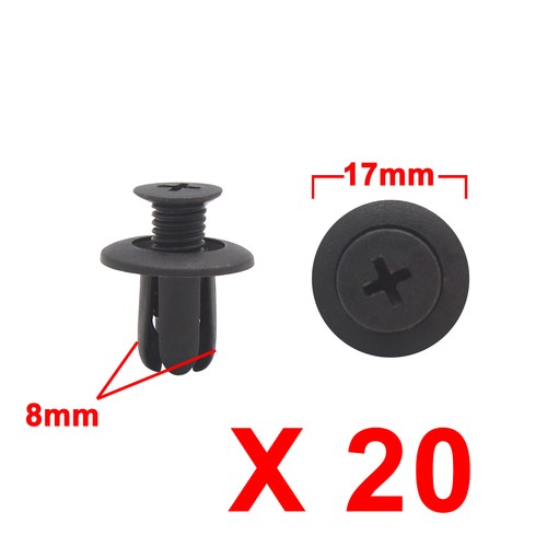 20pz rivetto universale nero - universale,