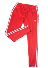 Adidas Originals Pantaloni Donna XS TrackPants Trousers Sweatpants Rosso Bianco