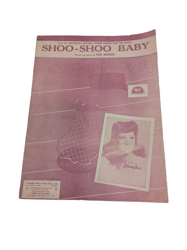 Shoo baby 1943 sheet - baby,
