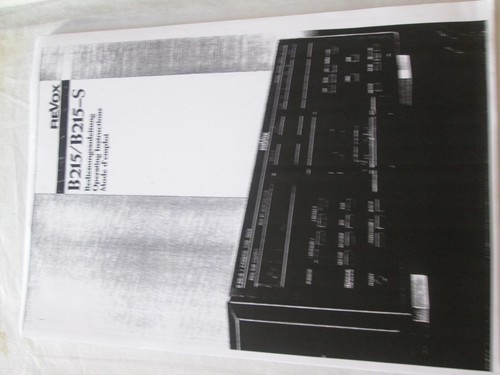 Revox manuale istruzioni - revox,