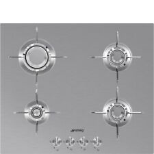 PIANO COTTURA A GAS SMEG PXL664  60CM 4 FUOCHI GRIGLIE SINGOLE IN ACCIAIO INOX