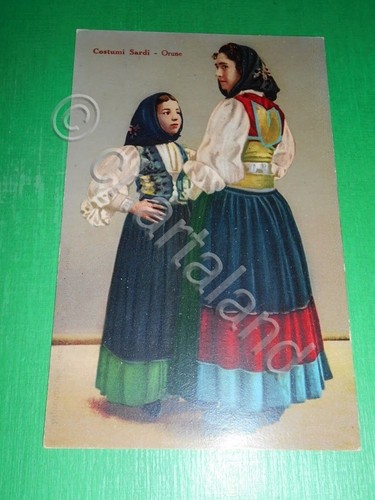 Cartolina costumi sardi - cartolina,