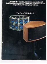 70'S - THE BOSE 901 - SERIES III - BROCHURE DEPLIANT CASSE ACUSTICHE