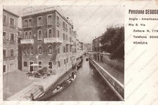VENEZIA Pensione Seguso Anglo Americana Rio S. Vio Cartolina animata