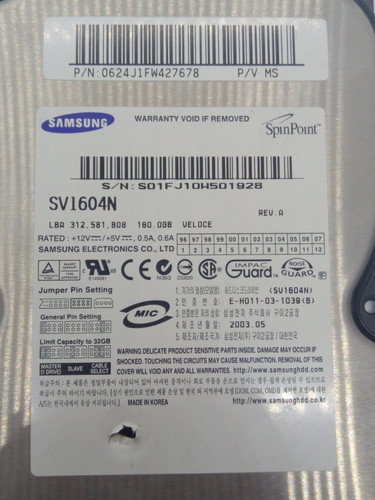 Samsung sv1604n hdd sata disco - hdd,