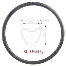 Cerchio carbonio 29er MTB XC bicicletta tubeless clincher ruota 30*31mm 24 28 fori