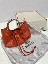 Rare BREIL Snake Bag Soft Orange Real Leather And Breil Steel Vintage Y2k 2000’s