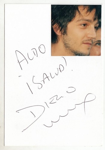 Autografo diego luna - autografo,