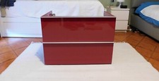 Cassettiera color rosso laccato da bagno ikea, sia da parete che da terra 