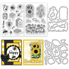 40 Pezzi Api Girasoli Timbri e