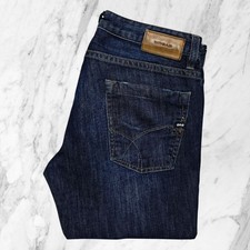 GAS Jeans Uomo Morris Zip Blu Scuri Eccellente Stato Taglia 33 / Tra 46 e 48 ITA