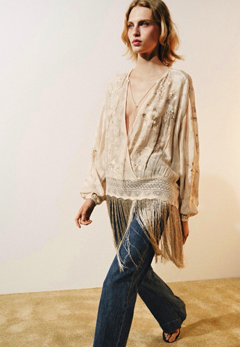 Blusa zara collezione - zw, con