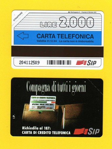 Italia sip carta telefonica - sip,