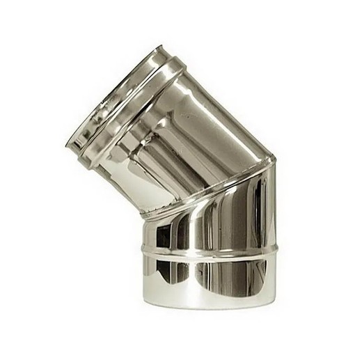 Curva inox canna fumaria - curva, 45°