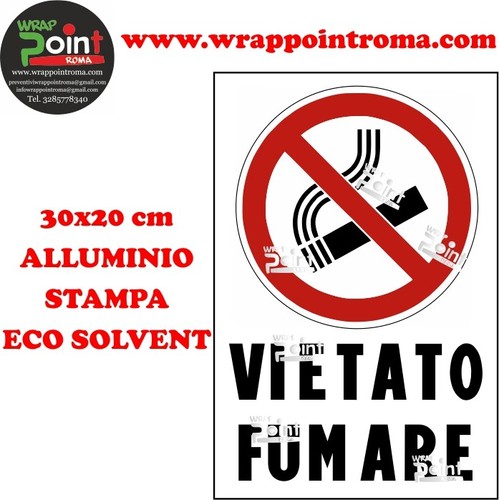 Cartello vietato fumare 20x30 - fumare,